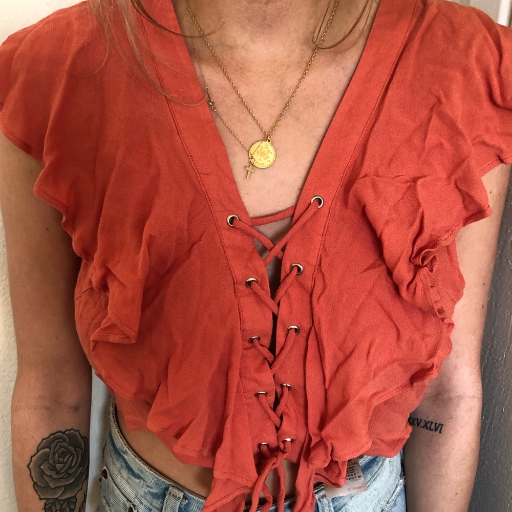 burnt orange top
